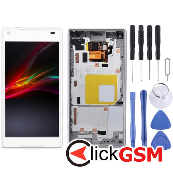 Piesa Display Cu Touchscreen Si Rama White Sony Xperia Z5 4osn