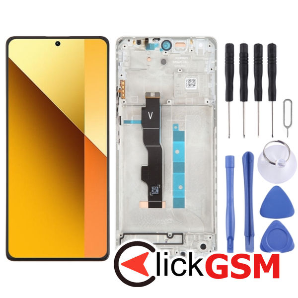 Piesa Piesa Display Cu Touchscreen Si Rama White Xiaomi Redmi Note 13 5g 49ax