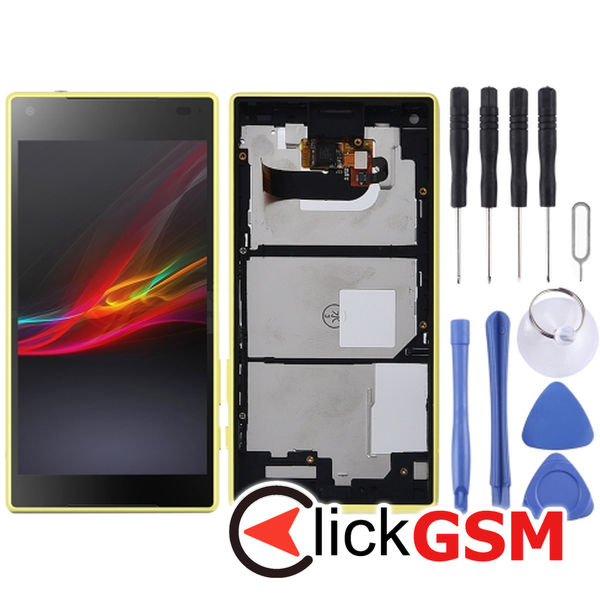 Piesa Display Cu Touchscreen Si Rama Yellow Sony Xperia Z5 4oso