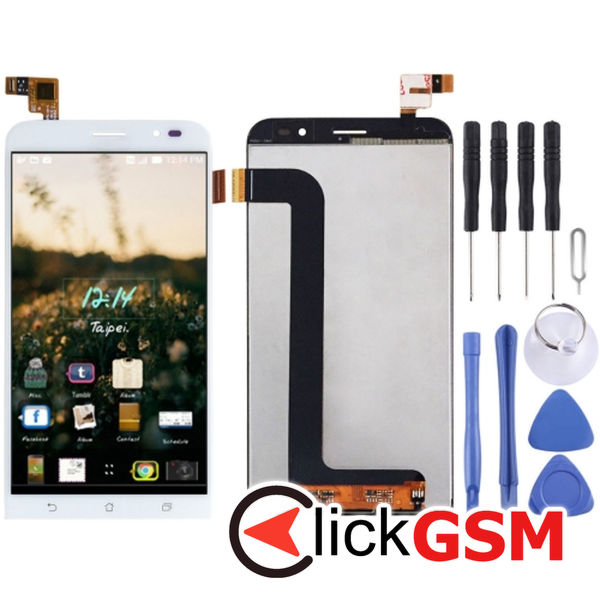 Piesa Piesa Display Cu Touchscreen White Asus Zenfone Go 25bo