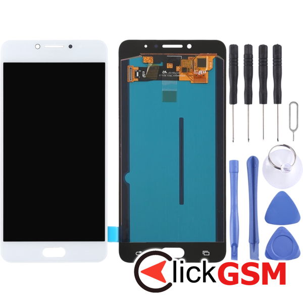 Piesa Piesa Display Cu Touchscreen White Samsung Galaxy C7 Pro 4erq