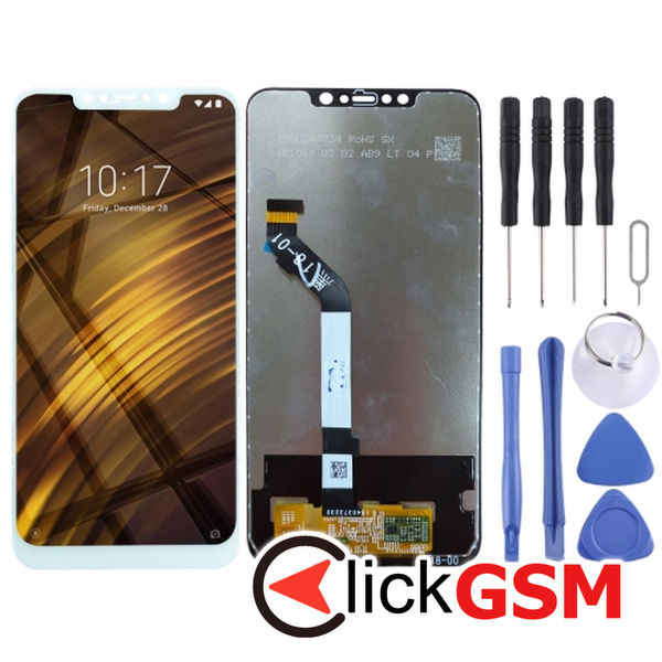 Piesa Piesa Display Cu Touchscreen White Xiaomi Pocophone F1 4p4i