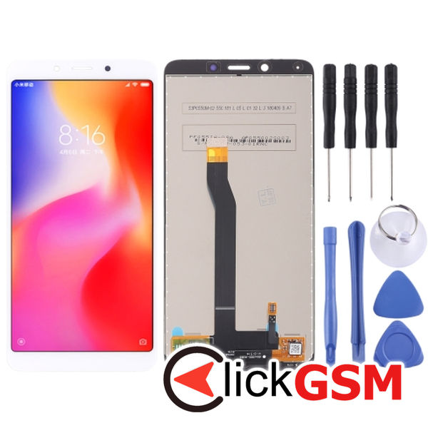 Piesa Piesa Display Cu Touchscreen White Xiaomi Redmi 6 25kt