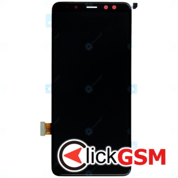 Piesa Display Original Cu Touchscreen Negru Samsung Galaxy A8 2018 Nh3