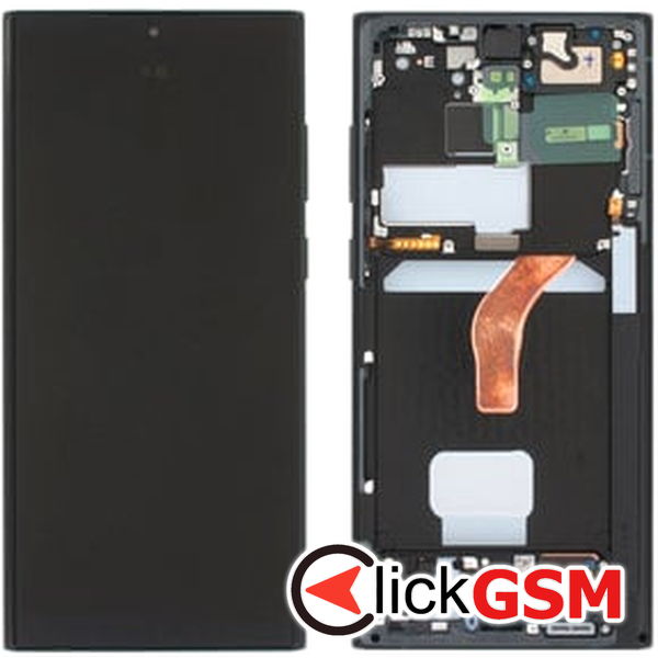 Piesa Piesa Display Original Cu Touchscreen Negru Samsung Galaxy S22 Ultra 2dpa