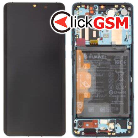 Display Original cu TouchScreen, Rama, Baterie Albastru Huawei P30 Pro 1jli