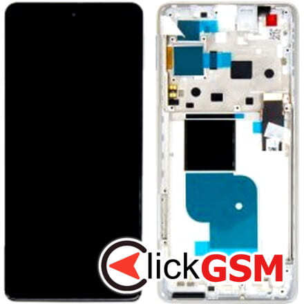 Display Original cu TouchScreen, Rama Alb Motorola Edge 30 Pro 1njm