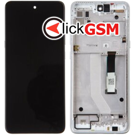Display Original cu TouchScreen, Rama Argintiu Motorola Moto G 5G q1k