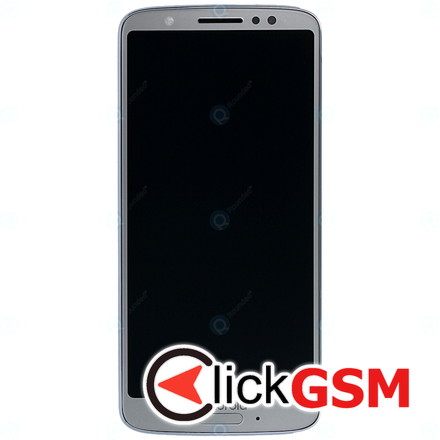 Display Original cu TouchScreen, Rama Argintiu Motorola Moto G6 qkh