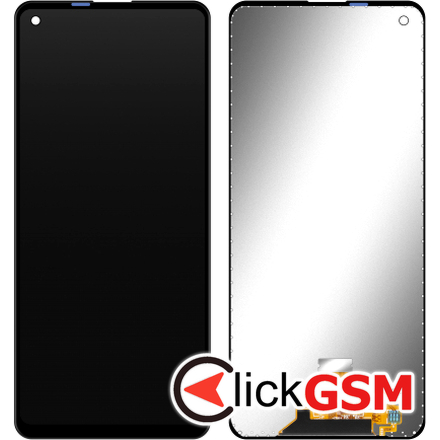 Display Original cu Touchscreen, Rama Negru Samsung Galaxy A21s gpk