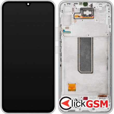 Display Original cu TouchScreen, Rama Argintiu Samsung Galaxy A34 5G 2xiz