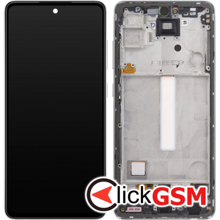 Display - Touchscreen Samsung Galaxy A52s 5G, Cu Rama, Alb GH82-26861D 