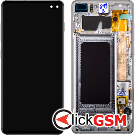Display - Touchscreen Samsung Galaxy S10+ G975, Cu Rama, Negru (Prism Black) GH82-18849A