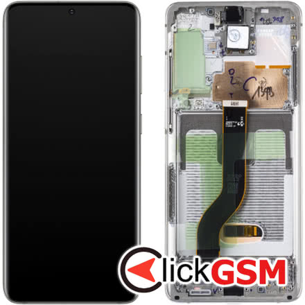 Display Original cu TouchScreen, Rama Alb Samsung Galaxy S20+ ggj