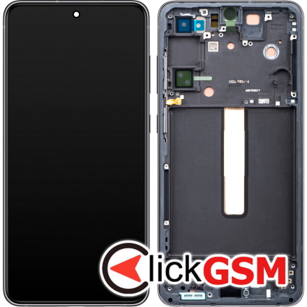 Display - Touchscreen Samsung Galaxy S21 FE 5G G990, Cu Rama, Gri GH82-26590A 