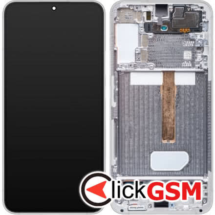 Display Original cu TouchScreen, Rama Alb Samsung Galaxy S22+ 2do1