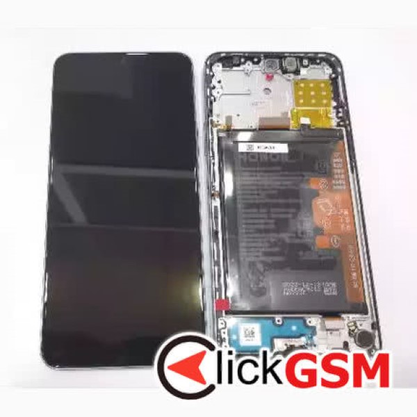 Piesa Display Original Cu Touchscreen Rama Si Baterie Argintiu Honor X8a 3ar4