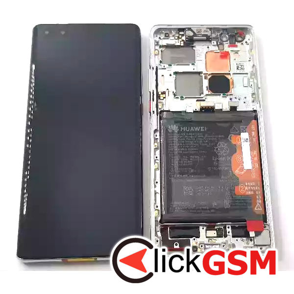 Piesa Display Original Cu Touchscreen Rama Si Baterie Negru Huawei Mate 40 Pro 18kx