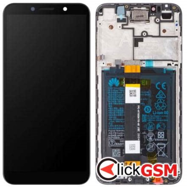 Piesa Display Original Cu Touchscreen Rama Si Baterie Negru Huawei Y5p 2wi6