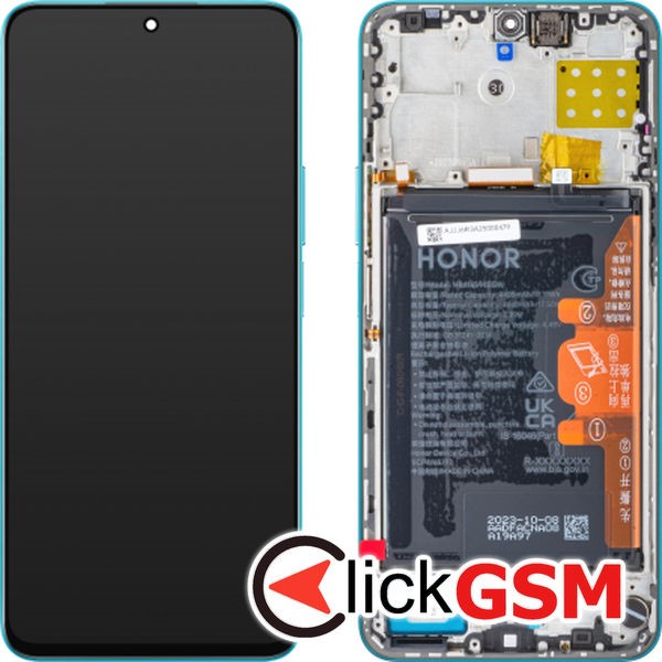 Piesa Display Original Cu Touchscreen Si Rama Alb Honor 90 Lite 59mt
