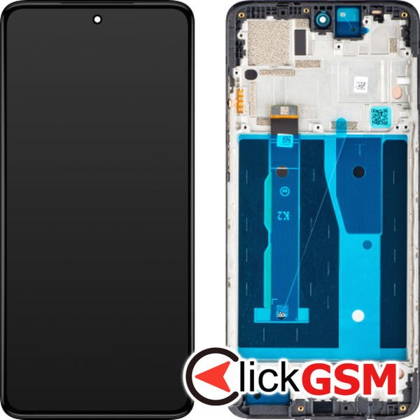 Piesa Display Original Cu Touchscreen Si Rama Alb Motorola Moto G84 5g 3giq