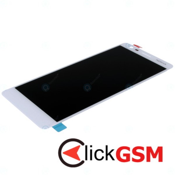 Piesa Display Original Cu Touchscreen Si Rama Alb Nokia 3.1 Lye