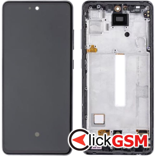 Piesa Display Original Cu Touchscreen Si Rama Alb Samsung Galaxy A52 2dmg