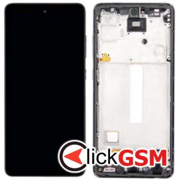 Piesa Display Original Cu Touchscreen Si Rama Alb Samsung Galaxy A52s 5g Pvl