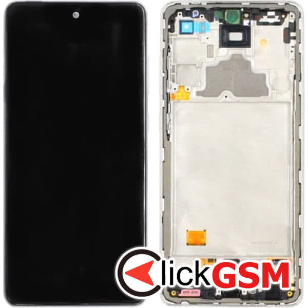 Piesa Piesa Display Original Cu Touchscreen Si Rama Alb Samsung Galaxy A72 17gz