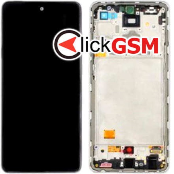 Piesa Display Original Cu Touchscreen Si Rama Alb Samsung Galaxy A72 1jm2