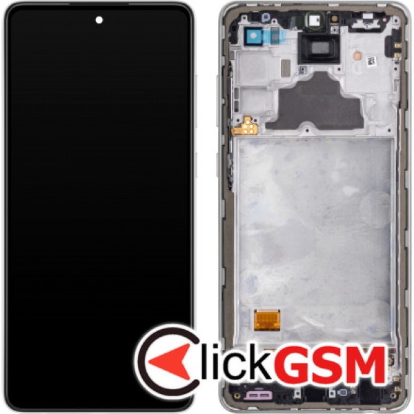 Piesa Display Original Cu Touchscreen Si Rama Alb Samsung Galaxy A72 U0l