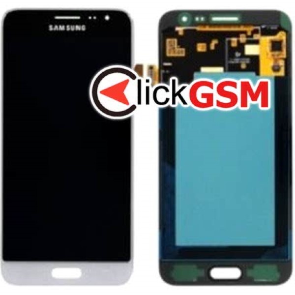 Piesa Display Original Cu Touchscreen Si Rama Alb Samsung Galaxy J3 2016 Q08