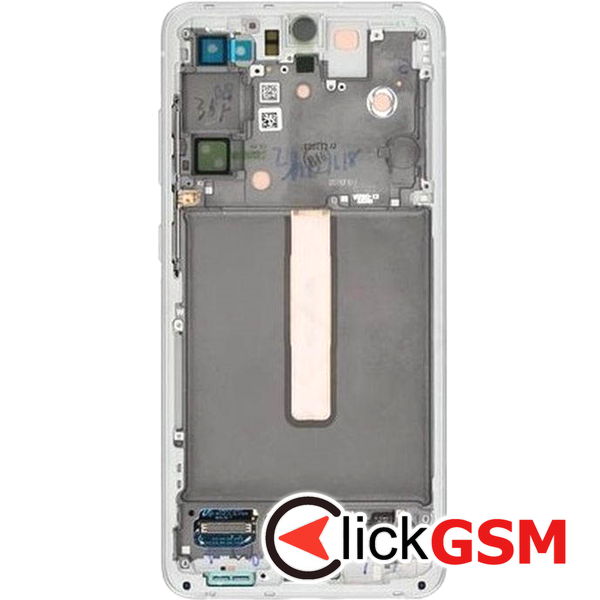 Piesa Display Original Cu Touchscreen Si Rama Alb Samsung Galaxy S21 Fe 40gc