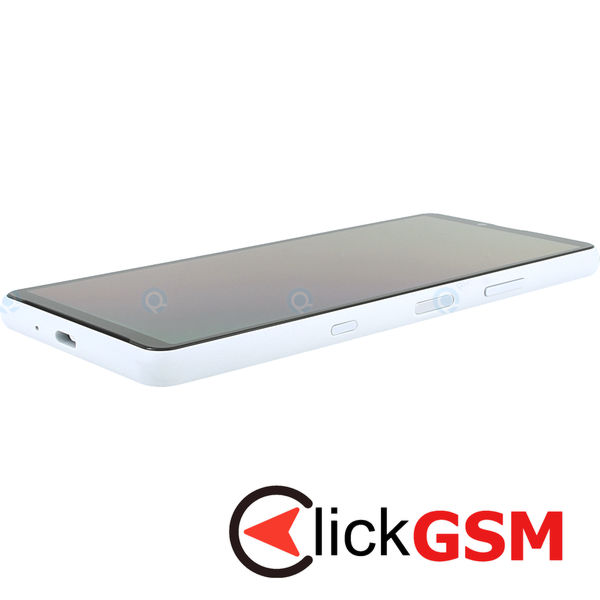 Piesa Display Original Cu Touchscreen Si Rama Alb Sony Xperia 10 Iii Lpl