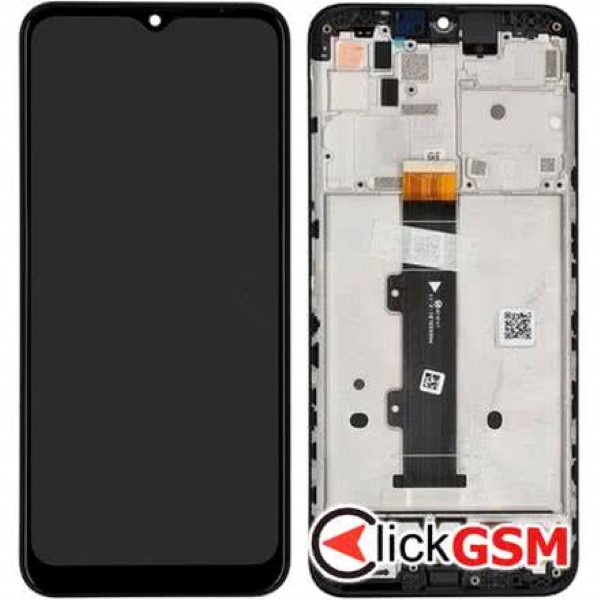 Piesa Display Original Cu Touchscreen Si Rama Albastru Motorola Moto E7 Plus 1iec