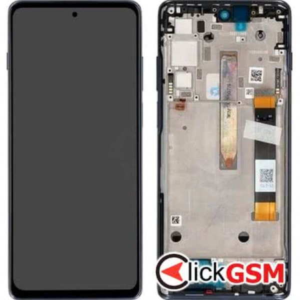 Piesa Display Original Cu Touchscreen Si Rama Albastru Motorola Moto G200 5g 1jxa