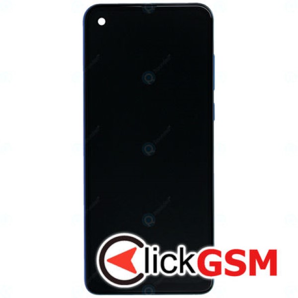 Piesa Display Original Cu Touchscreen Si Rama Albastru Motorola One Vision Xip