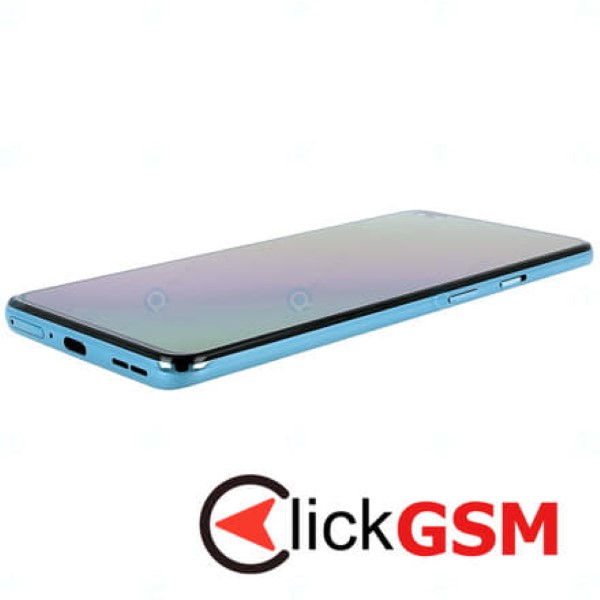 Piesa Display Original Cu Touchscreen Si Rama Albastru Oneplus Nord 8mc