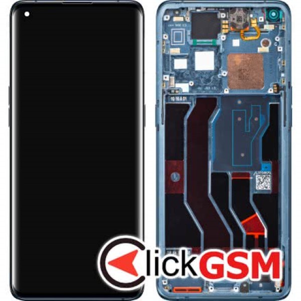 Piesa Display Original Cu Touchscreen Si Rama Albastru Oppo Find X3 Pro 1w9u