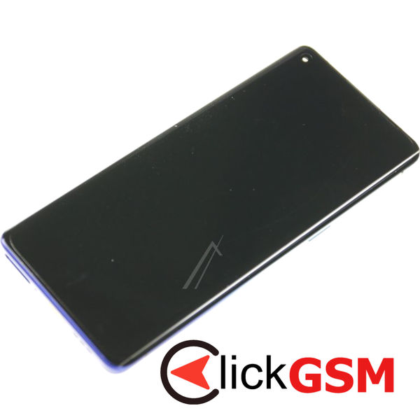 Piesa Display Original Cu Touchscreen Si Rama Albastru Oppo Reno3 Pro 1s8m