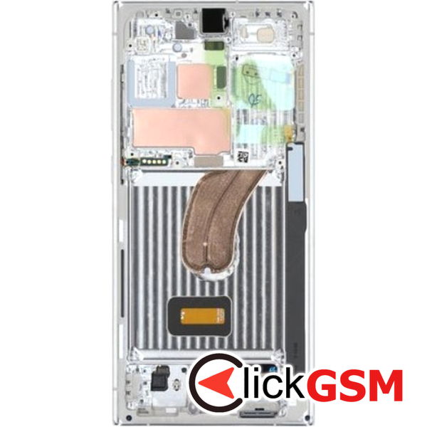 Piesa Display Original Cu Touchscreen Si Rama Albastru Samsung Galaxy S23 Ultra 33c