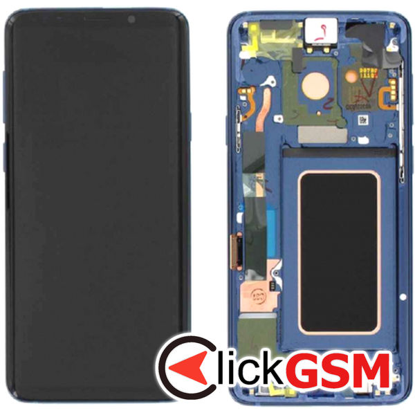 Piesa Display Original Cu Touchscreen Si Rama Albastru Samsung Galaxy S9.plus O9t