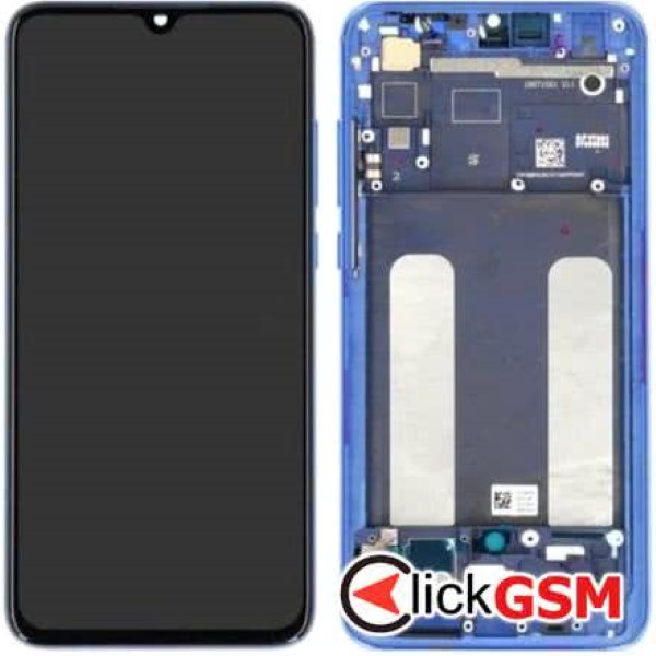 Piesa Display Original Cu Touchscreen Si Rama Albastru Xiaomi Mi 9 Lite 1hwc