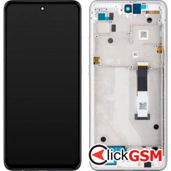 Piesa Piesa Display Original Cu Touchscreen Si Rama Argintiu Motorola Moto G 5g 1t07