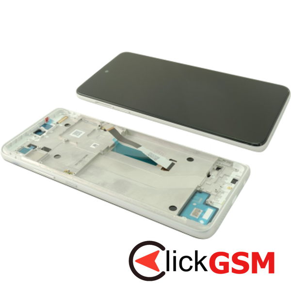 Piesa Piesa Display Original Cu Touchscreen Si Rama Argintiu Motorola Moto G 5g 2vnl