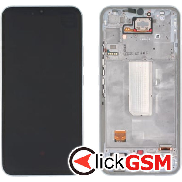 Piesa Display Original Cu Touchscreen Si Rama Argintiu Samsung Galaxy A34 5g 34zt