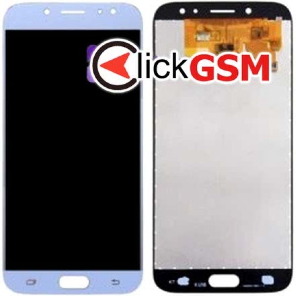 Piesa Display Original Cu Touchscreen Si Rama Argintiu Samsung Galaxy J7 2017 Pzu