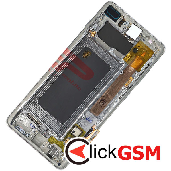 Piesa Display Original Cu Touchscreen Si Rama Argintiu Samsung Galaxy S10.plus 4j4p