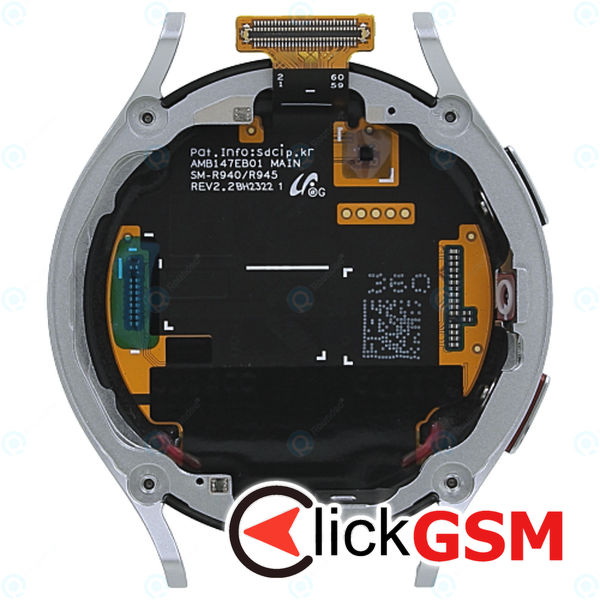 Piesa Display Original Cu Touchscreen Si Rama Argintiu Samsung Galaxy Watch 6 44mm 33yu