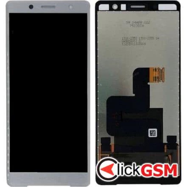 Piesa Display Original Cu Touchscreen Si Rama Argintiu Sony Xperia Xz2 Premium 2f00